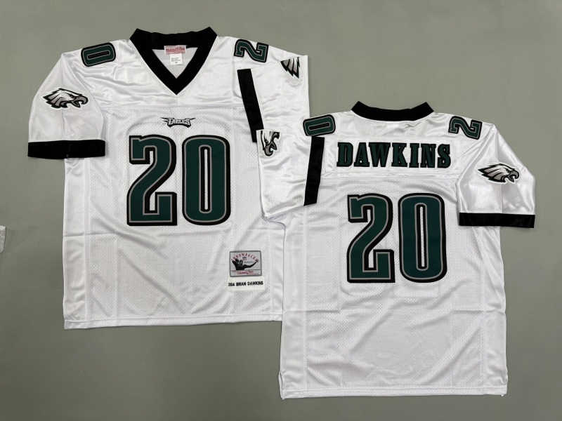 Men 2025 Philadelphia Eagles #20 Dawkins white Throwback Limited NFL Jersey style 001->philadelphia eagles->NFL Jersey